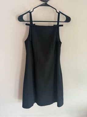 wild fable Black Mini Dress with Square Neck and Thin Straps XS